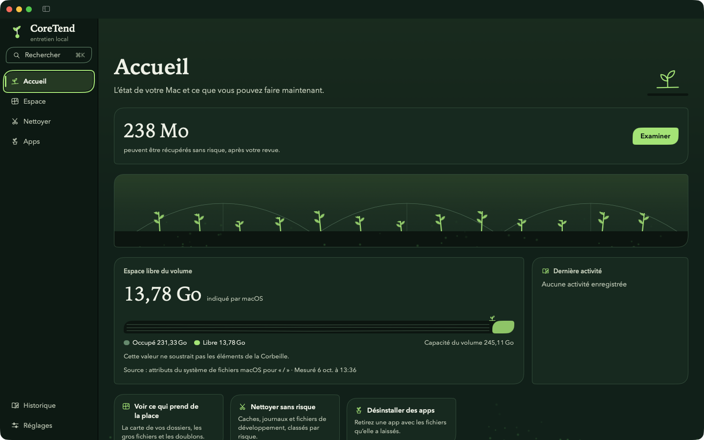 CoreTend — Accueil — Votre Mac en une phrase